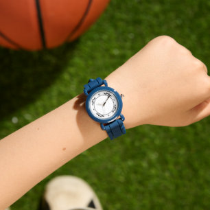 Verstellbare Kindsuhr mit schwarzen Zahlen aus Ede Armbanduhr