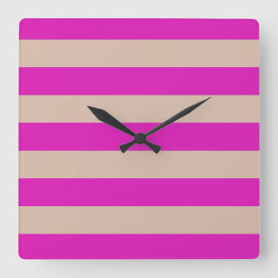 verstellbare STRIPEN Pink Quadratische Wanduhr