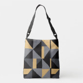 Verstellbare Tasche – Geometrie Schwarz Gold (Rückseite)