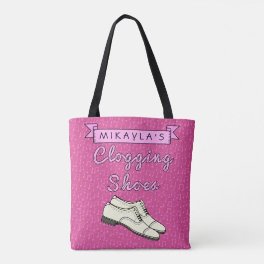 Verstopfenschuhe rosa Cloggers | personalisierter Tasche (Rückseite)