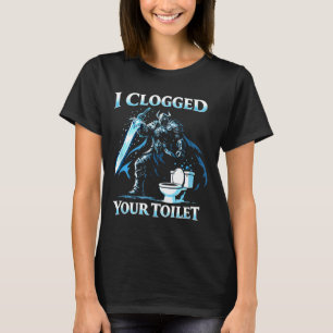 Verstopfte Toilette lustig Alpha Wolf Meme dumm T-Shirt