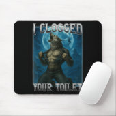 Verstopfte Toilette lustiger Alpha-Wolf-Meme dumm Mousepad (Mit Mouse)