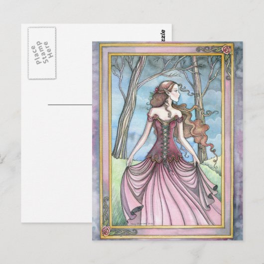 Verstorben in Avalon Märchen Postkarte (Vorne/Hinten)