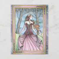 Verstorben in Avalon Märchen Postkarte