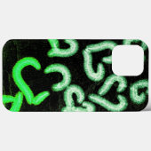 Verstörte Herzen grün Case-Mate iPhone Hülle (Rückseite (Horizontal))