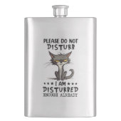 verstörte Katze Flachmann (Vorderseite)