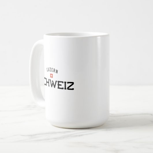 Verstörte Luzern Schweiz (Luzerne Schweiz) Kaffeetasse (Vorderseite Links)