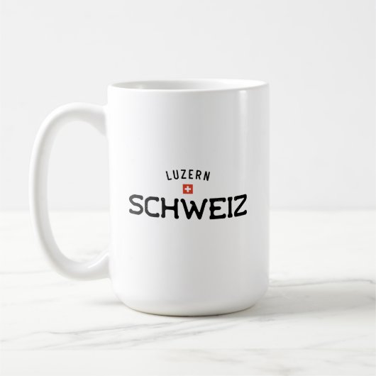 Verstörte Luzern Schweiz (Luzerne Schweiz) Kaffeetasse (Links)