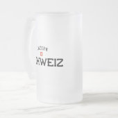 Verstörte Luzern Schweiz (Luzerne Schweiz) Mattglas Bierglas (Vorderseite Links)