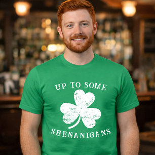 Verstörte Shamrock-Shenanigans St. Patrick's Day T-Shirt