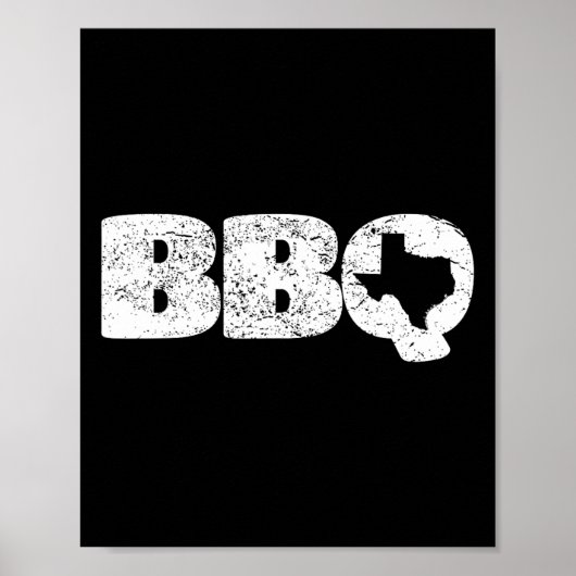 Verstörte Texas Tx Map Grillen Outfit Rbecue Simpl Poster (Vorne)