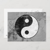 Verstörte Yin Yang Symbol Postkarte (Vorne/Hinten)