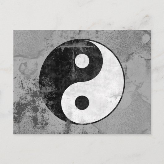 Verstörte Yin Yang Symbol Postkarte (Vorderseite)