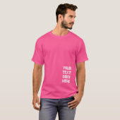 Verstörter Text Mens Moderne Vorlage Wow Pink T-Shirt (Vorne ganz)