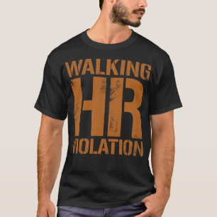 Verstoß gegen die Gehende HR Vintage Dunkelgold Te T-Shirt