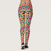 Verstreute Blumige Liebe Leggings (Rückseite)