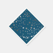 Verstreute Sterne auf Blau Serviette (Ecke)