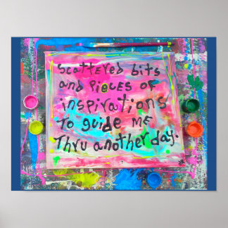 verstreute Stücke und Stücke von Inspirationen Poster