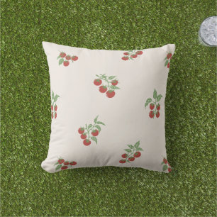 Verstreute Tomatenernte Rustikal Outdoor Dunkelrot Kissen