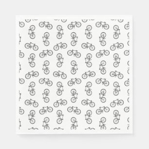 Verstreutes Fahrradrad Druckmuster CUSTOM BG FARBE Serviette