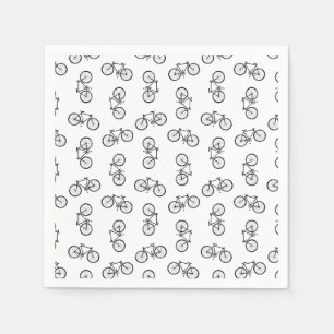 Verstreutes Fahrradrad Druckmuster CUSTOM BG FARBE Serviette