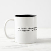 Verstümmeltes Schachbrett Zweifarbige Tasse (Links)