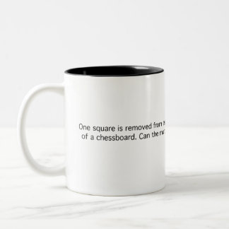 Verstümmeltes Schachbrett Zweifarbige Tasse