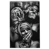 Verstummte Schatten: Abstrakte Gesichter Kalender (Titelbild)