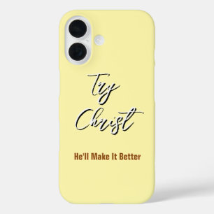 Versuch Christus - Er wird es gelb machen iPhone 16 Hülle
