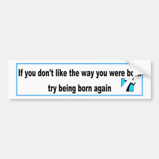 Versuch, der geborener wieder christlicher Entwurf Autoaufkleber (Vorne)