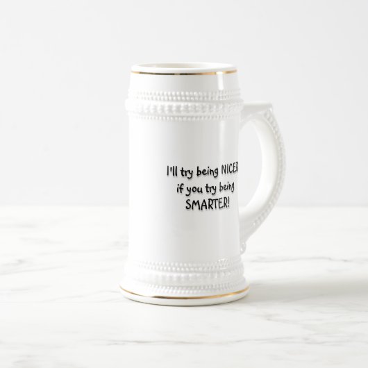 Versuch, der intelligenter ist! bierglas (VorderseiteRechts)