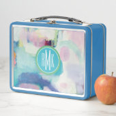 Versuch des Monogramm-| und luftiges helles Metall Brotdose (Beispiel)