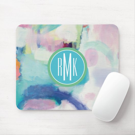 Versuch des Monogramm-| und luftiges helles Mousepad (Mit Mouse)