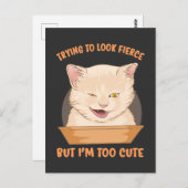 Versuch, eifrig auszusehen, aber ich bin zu niedli postkarte (Vorne/Hinten)