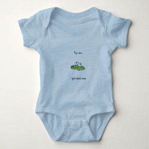 Versuch es mir, ich habe Zähne! Baby Strampler