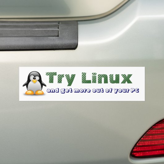 Versuch Linux Autoaufkleber (Auf Auto)