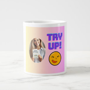 Versuch mal! Fun Emoji Design für Holiday Cheer Jumbo-Tasse