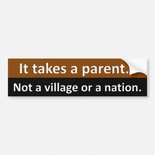 Versuch Parenting für eine Änderung Autoaufkleber (Vorne)