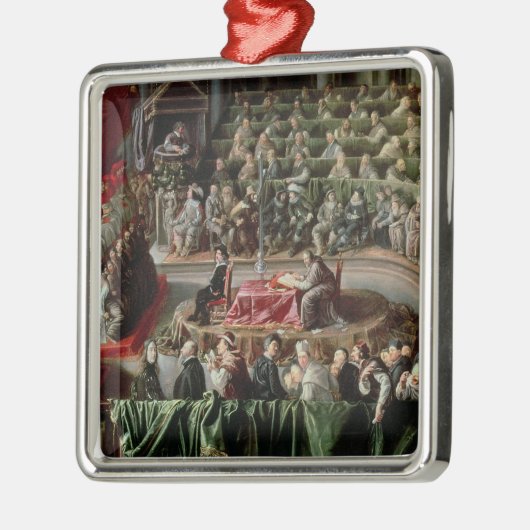 Versuch von Galileo, 1633 Silbernes Ornament (Links)