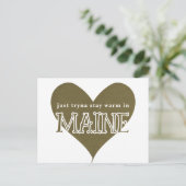 Versuch, Warm in Maine bleibe Postkarte (Stehend Vorderseite)