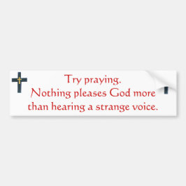 Versuchbeten. Autoaufkleber