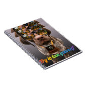 Versuche, dich selbst zu Liebe | Niedlicher Hund m Notizblock (Rechte Seite)