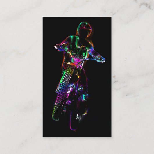 Versuche Motocroßmotorrad Visitenkarte (Rückseite)