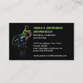 Versuche Motocroßmotorrad Visitenkarte (Vorderseite)