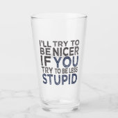 Versuche, nackter individuelle Name zu sein Glas (Vorderseite)