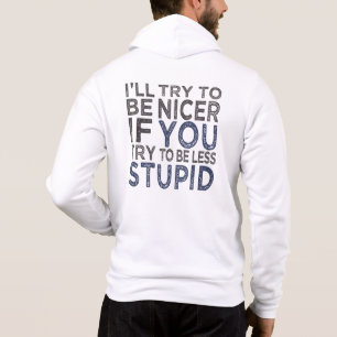 Versuche, nackter individuelle Name zu sein Hoodie