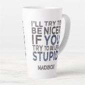 Versuche, nackter individuelle Name zu sein Milchtasse (Rechte Ecke)