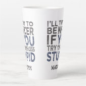 Versuche, nackter individuelle Name zu sein Milchtasse (Vorderseite)