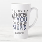 Versuche, nackter individuelle Name zu sein Milchtasse (Rechts)