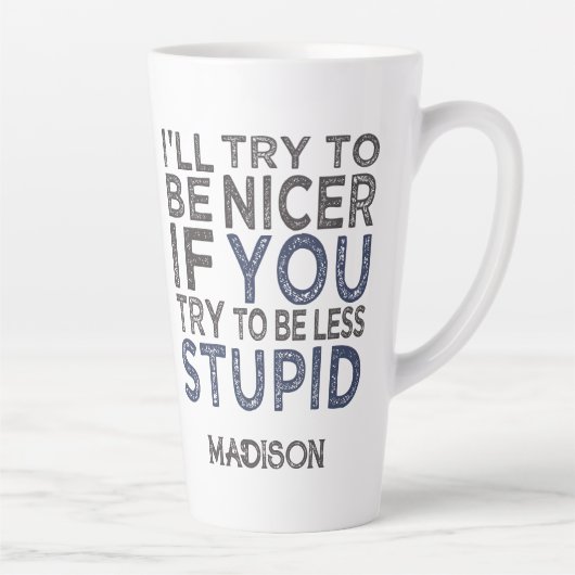 Versuche, nackter individuelle Name zu sein Milchtasse (Rechts)